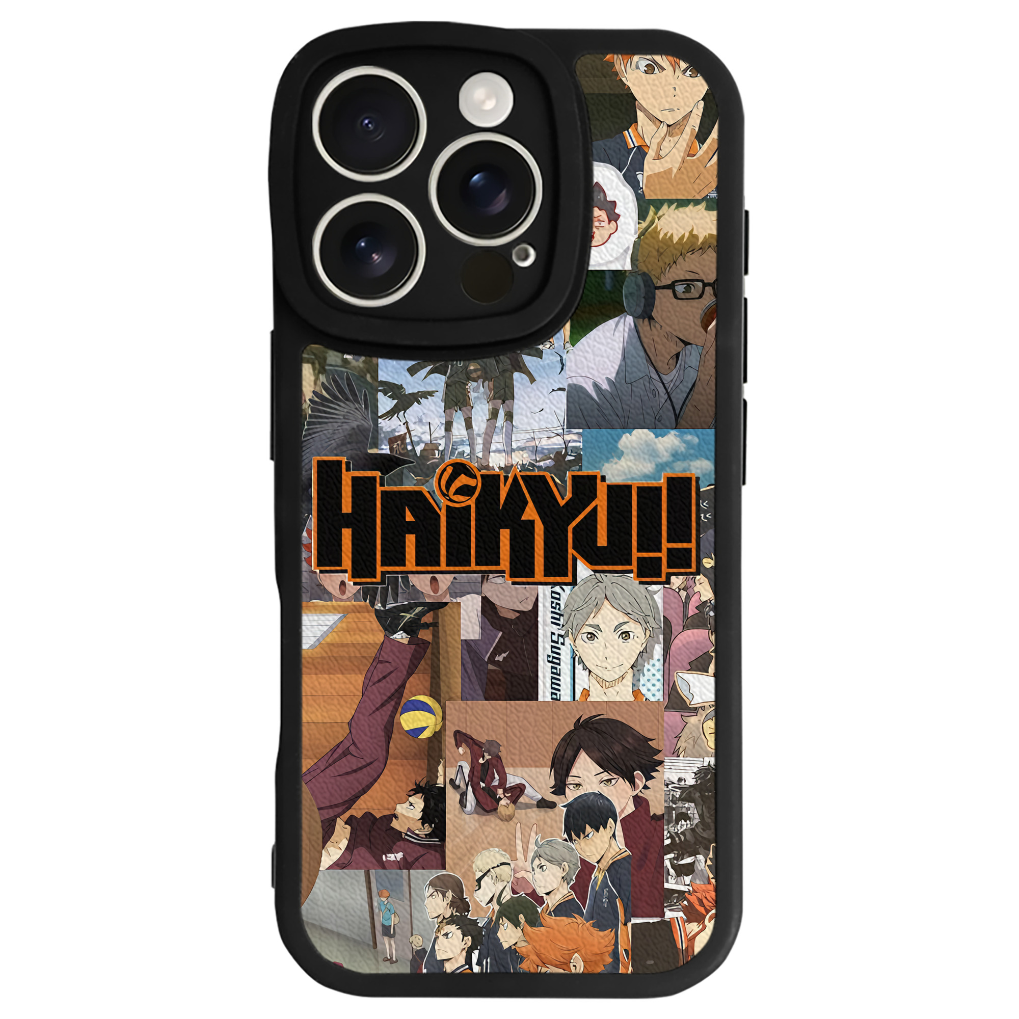 （画像用） ハイキュー!! Haikyu!! 【iPhone 16シリーズ対応】シリコンスマホケース（レザー調） 材質：シリコン